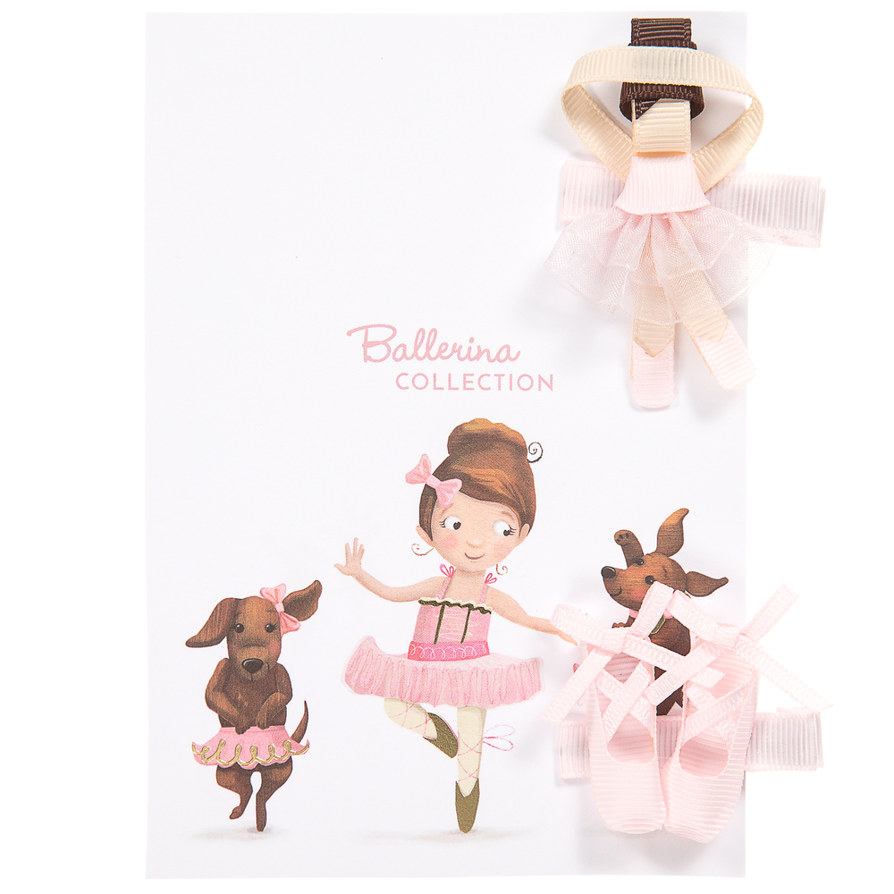 Milledeux-Pink Ballet Hairclips (2 Pack) | Childrensalon