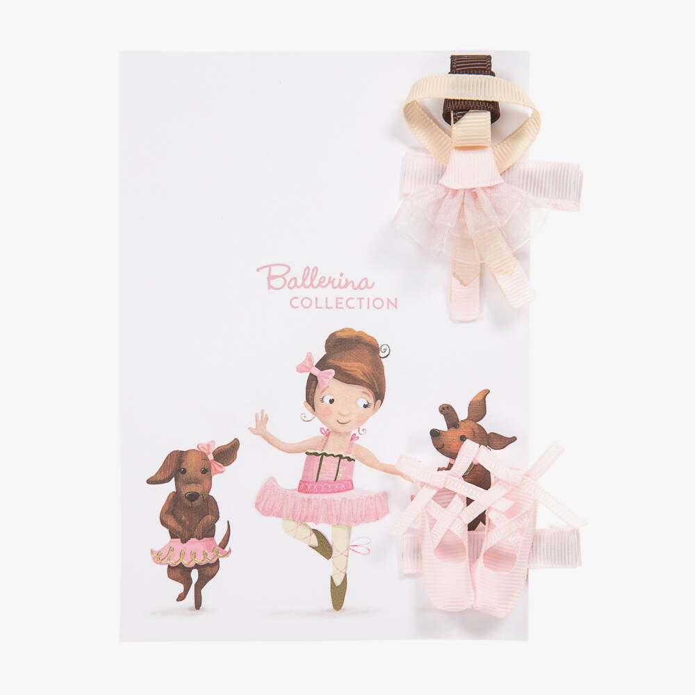 Milledeux-Pink Ballet Hairclips (2 Pack) | Childrensalon