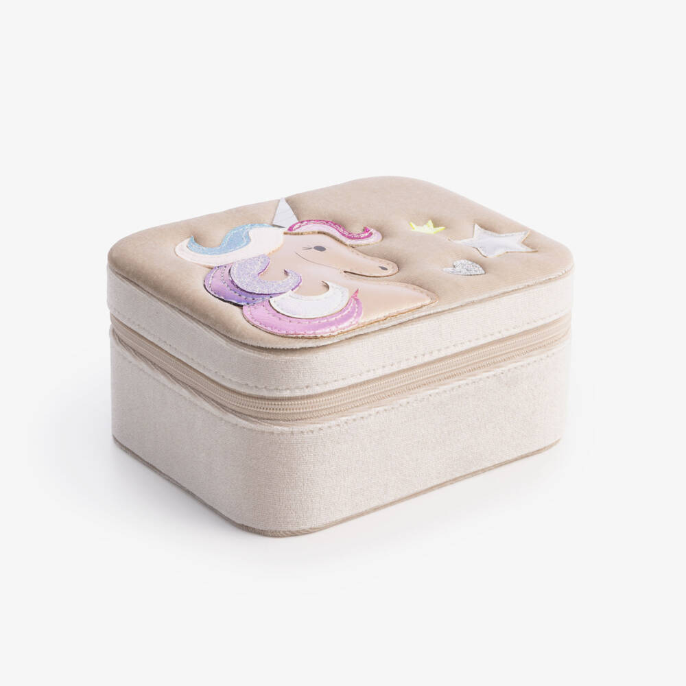 Mimi & Lula-Beige Unicorn Jewellery Box (15cm) | Childrensalon