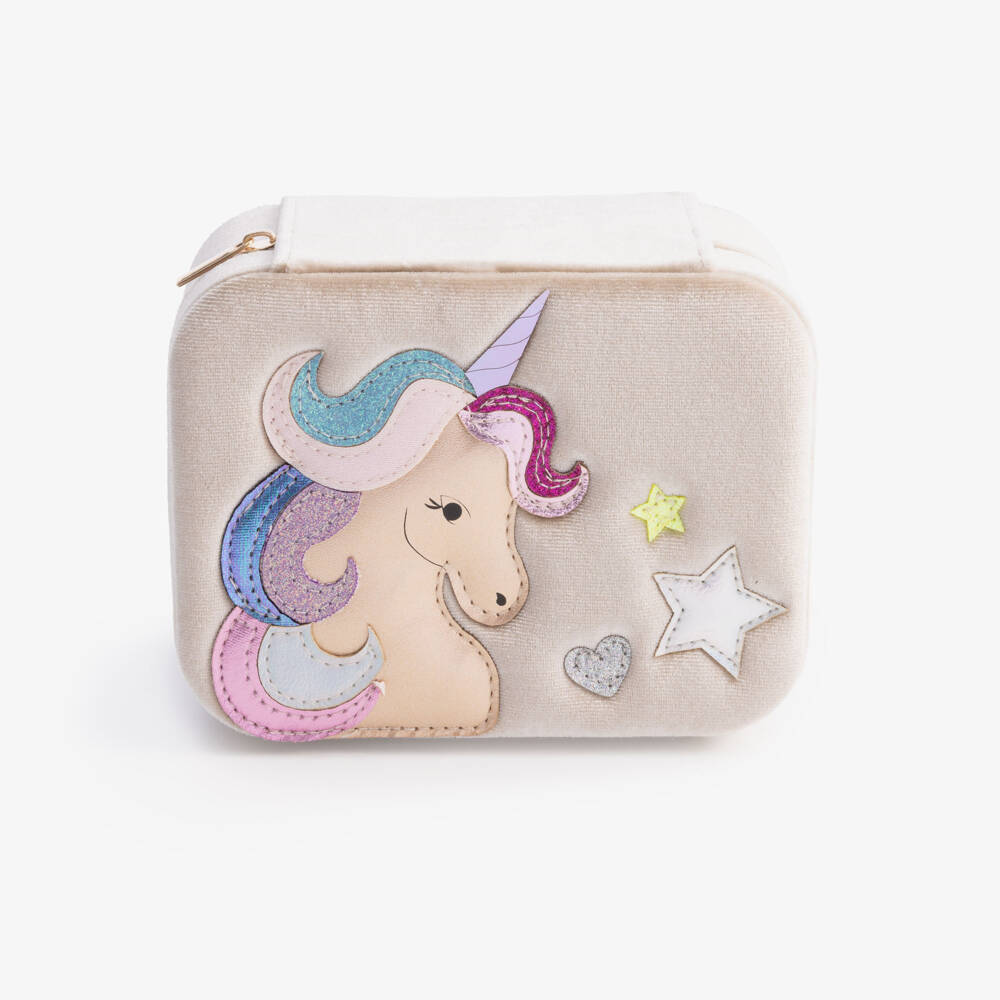Mimi & Lula-Beige Unicorn Jewellery Box (15cm) | Childrensalon