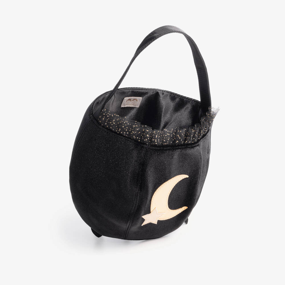 Mimi & Lula-Black Couldron Trick Or Treat Bag (20cm) | Childrensalon