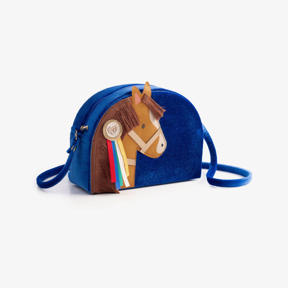 Mimi & Lula-Blue Show Pony Shoulder Bag (18cm) | Childrensalon