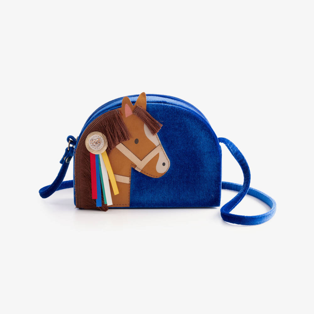 Mimi & Lula-Blue Show Pony Shoulder Bag (18cm) | Childrensalon