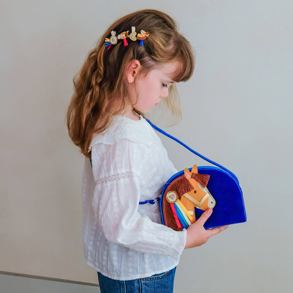 Mimi & Lula-Blue Show Pony Shoulder Bag (18cm) | Childrensalon