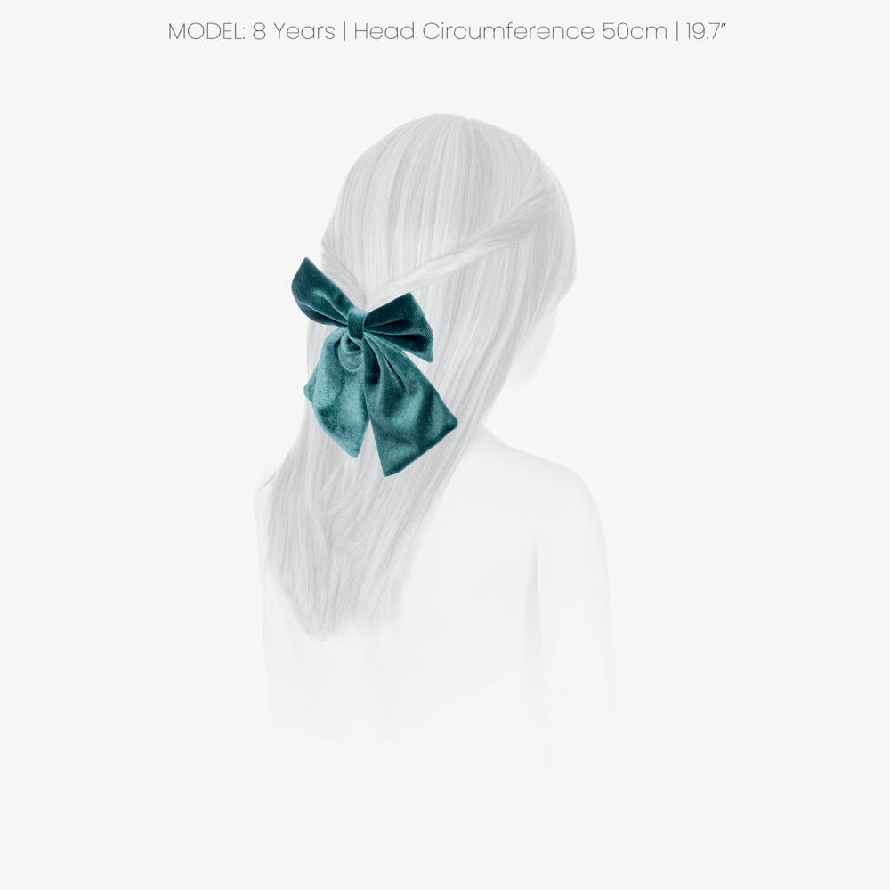 Mimi & Lula-Burgundy & Teal Velvet Bow Hair Clips (2 pack) | Childrensalon