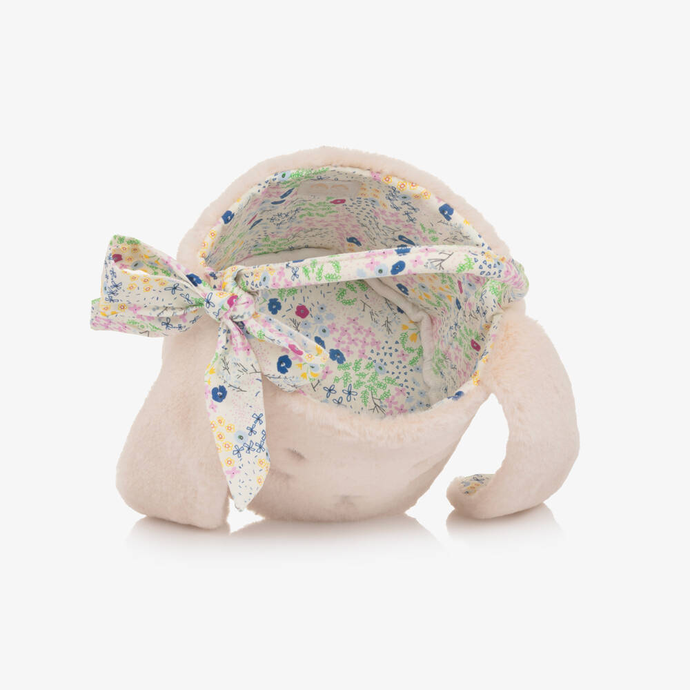 Mimi & Lula-Girls Beige Faux Fur Bunny Basket Bag (17cm) | Childrensalon