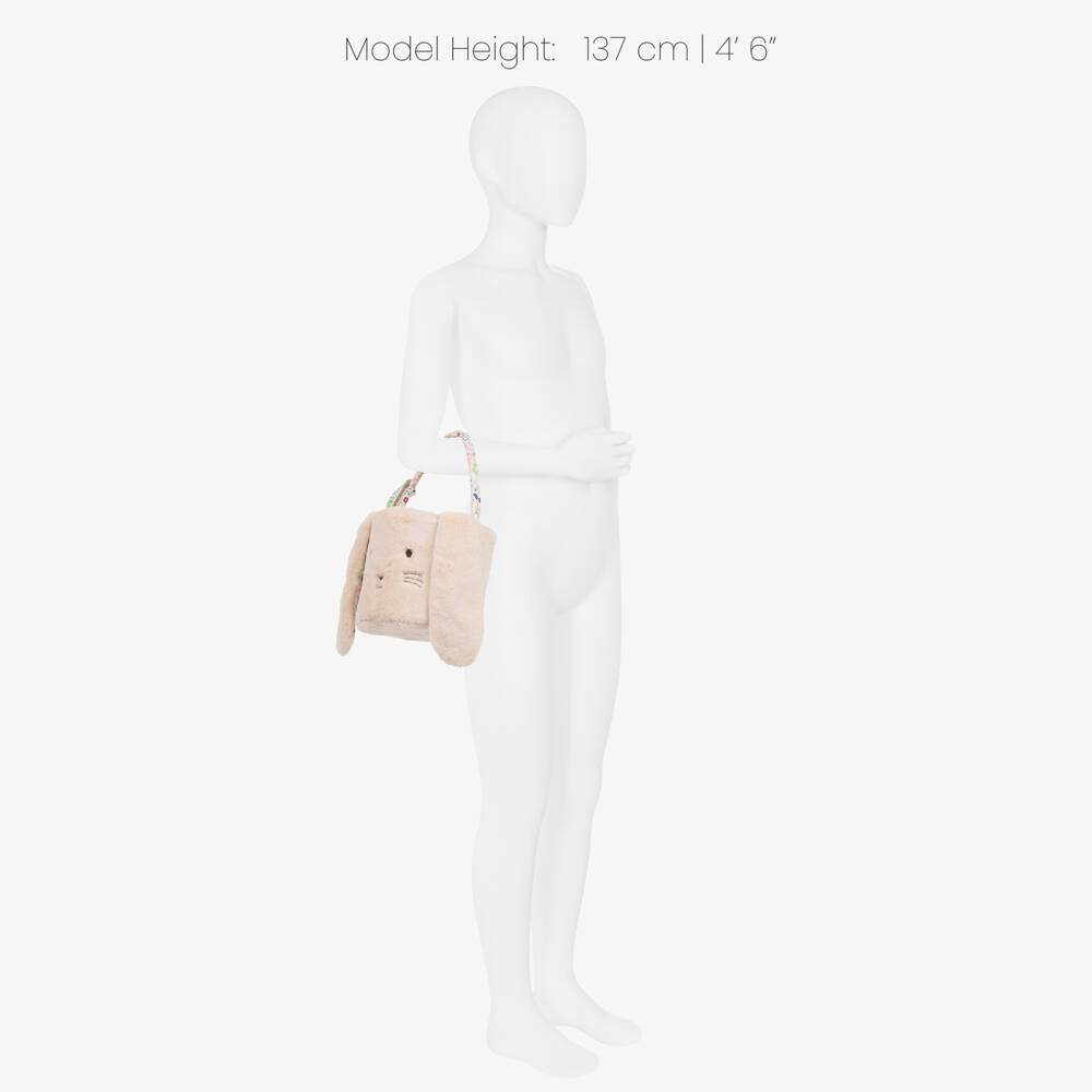 Mimi & Lula-Girls Beige Faux Fur Bunny Basket Bag (17cm) | Childrensalon