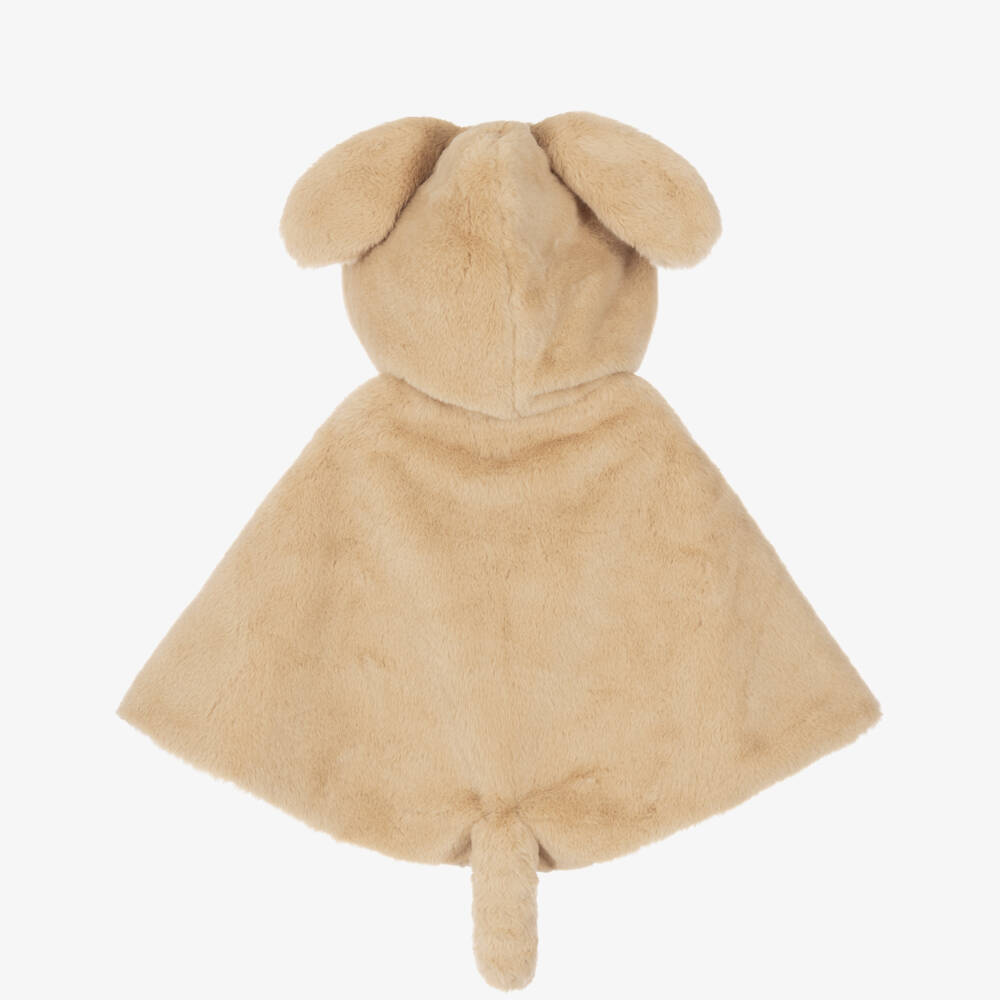 Mimi & Lula-Girls Beige Faux Fur Puppy Cape | Childrensalon