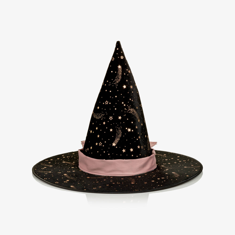 Mimi & Lula-Girls Black Velvet Ethel Witch Hat | Childrensalon