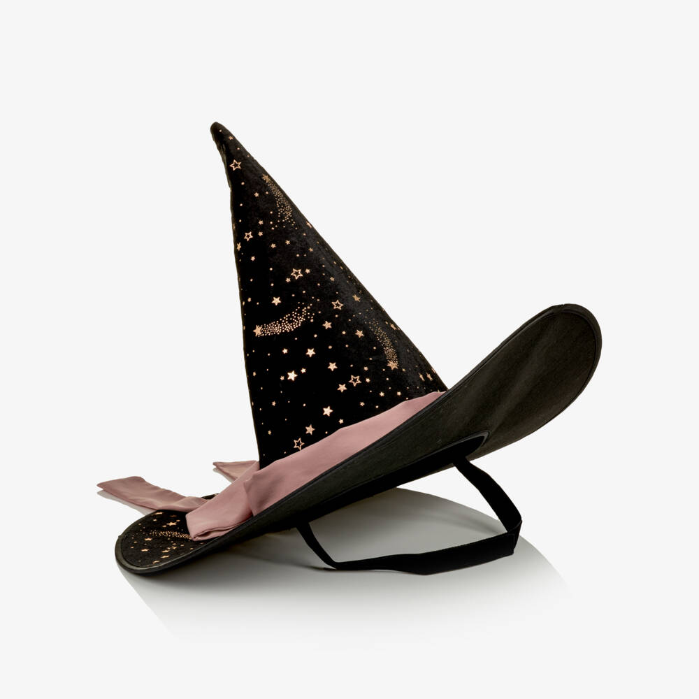 Mimi & Lula-Girls Black Velvet Ethel Witch Hat | Childrensalon