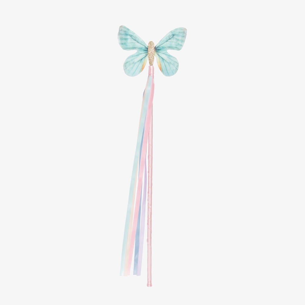 Mimi & Lula-Girls Blue Butterfly Wand (40cm) | Childrensalon