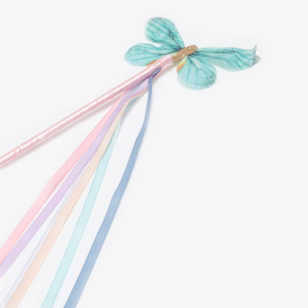 Mimi & Lula-Girls Blue Butterfly Wand (40cm) | Childrensalon