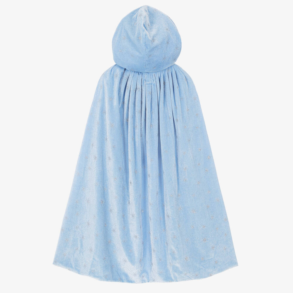 Mimi & Lula-Girls Blue Velour Ice Queen Dress-Up Cape | Childrensalon