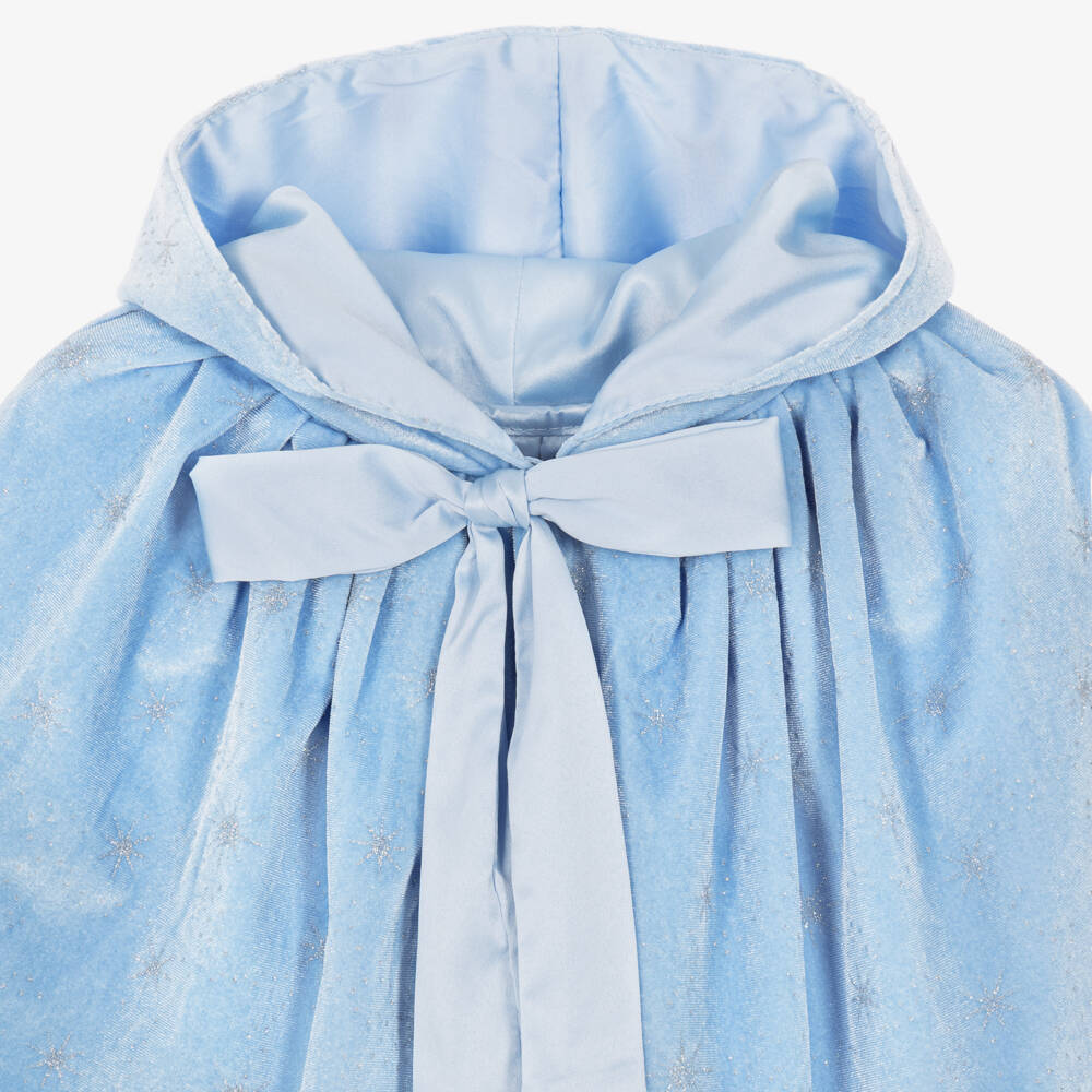 Mimi & Lula-Girls Blue Velour Ice Queen Dress-Up Cape | Childrensalon