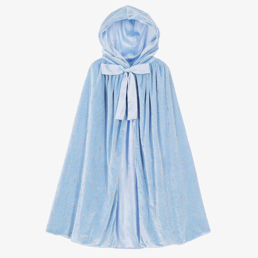 Mimi & Lula-Girls Blue Velour Ice Queen Dress-Up Cape | Childrensalon