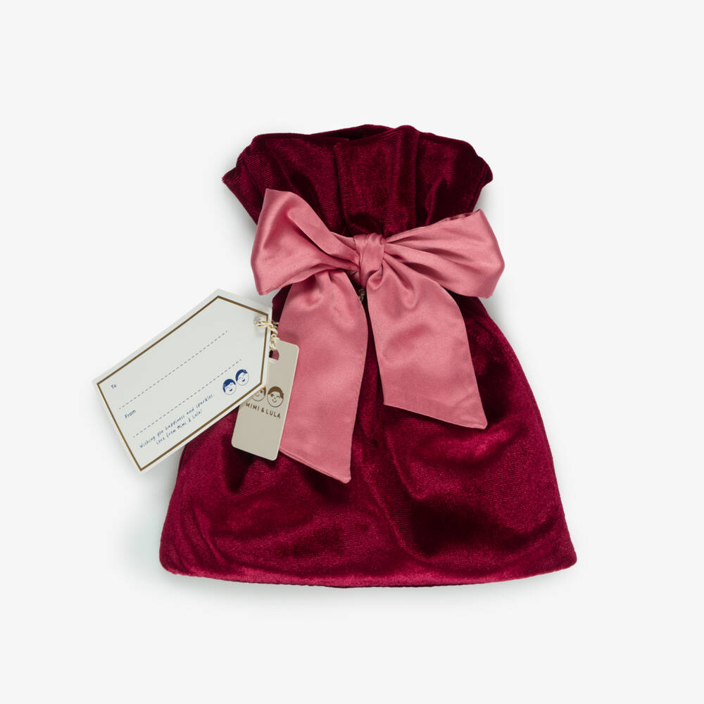 Mimi & Lula-Girls Burgundy & Pink Hair Accessories Set in Gift Pouch | Childrensalon