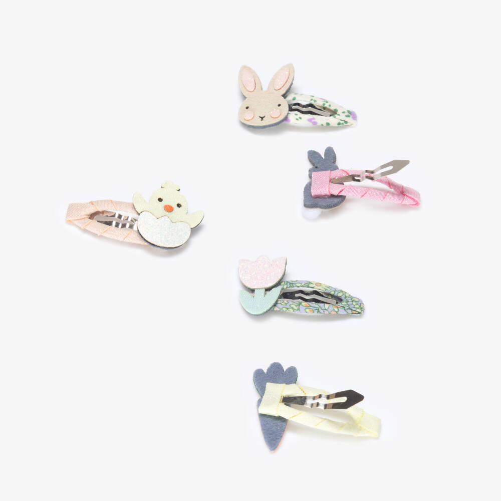 Mimi & Lula-Girls Easter Bunny & Chick Mini Hair Clips (5 Pack) | Childrensalon