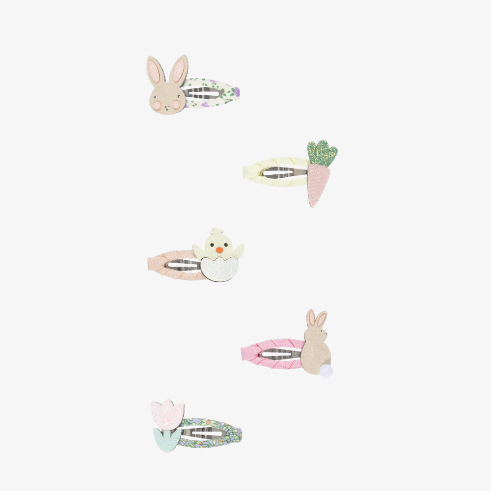 Mimi & Lula-Girls Easter Bunny & Chick Mini Hair Clips (5 Pack) | Childrensalon