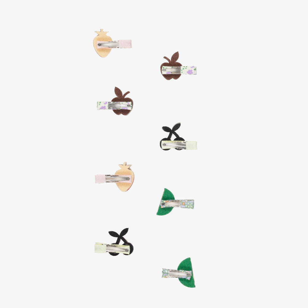 Mimi & Lula-Girls Glittery Fruit Mini Hair Clips (8 Pack) | Childrensalon