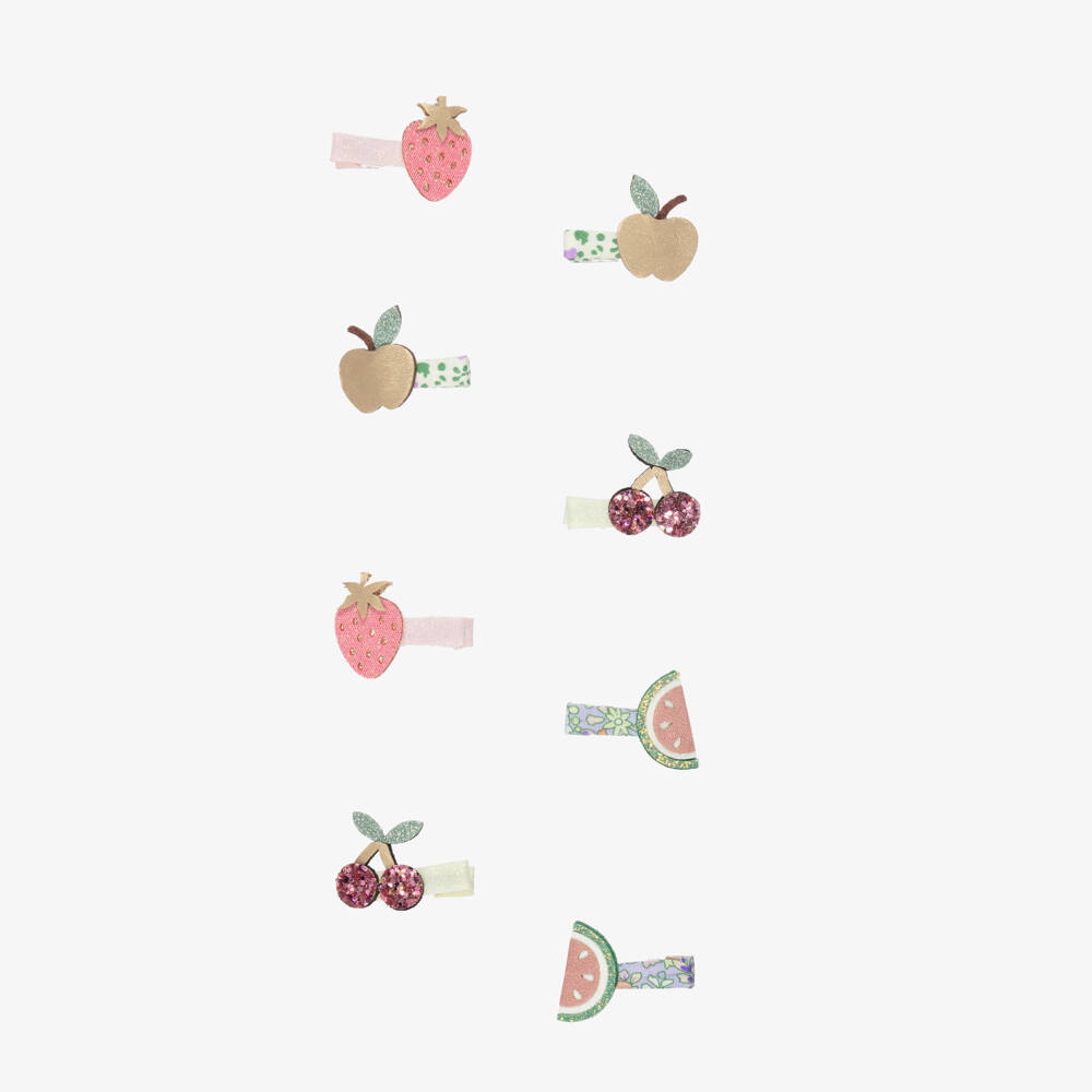 Mimi & Lula-Girls Glittery Fruit Mini Hair Clips (8 Pack) | Childrensalon