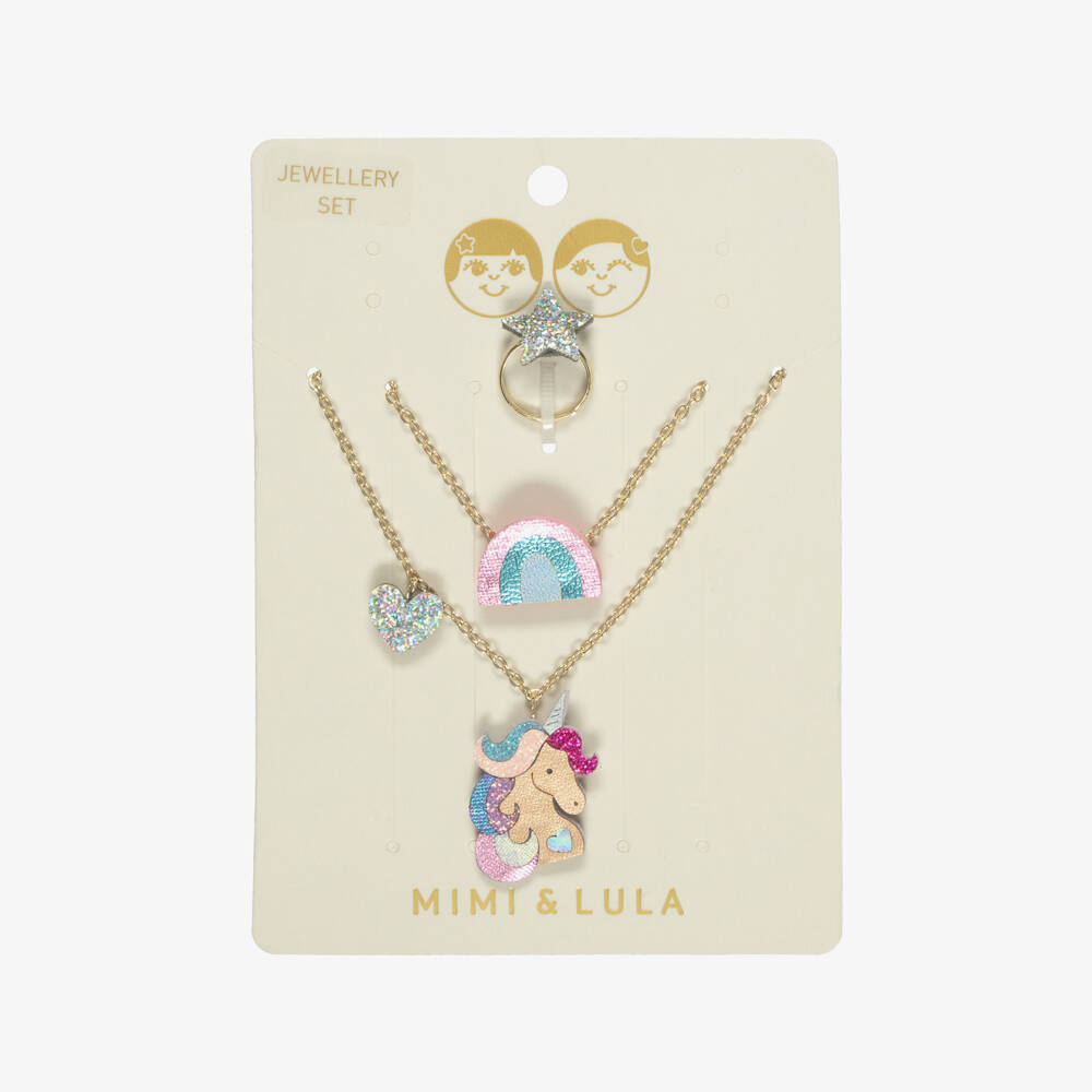 Mimi & Lula-Girls Glittery Unicornland Jewellery Set | Childrensalon