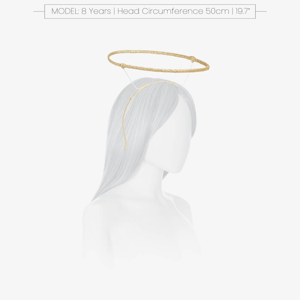 Mimi & Lula-Girls Gold Glitter Angel Halo Hairband | Childrensalon