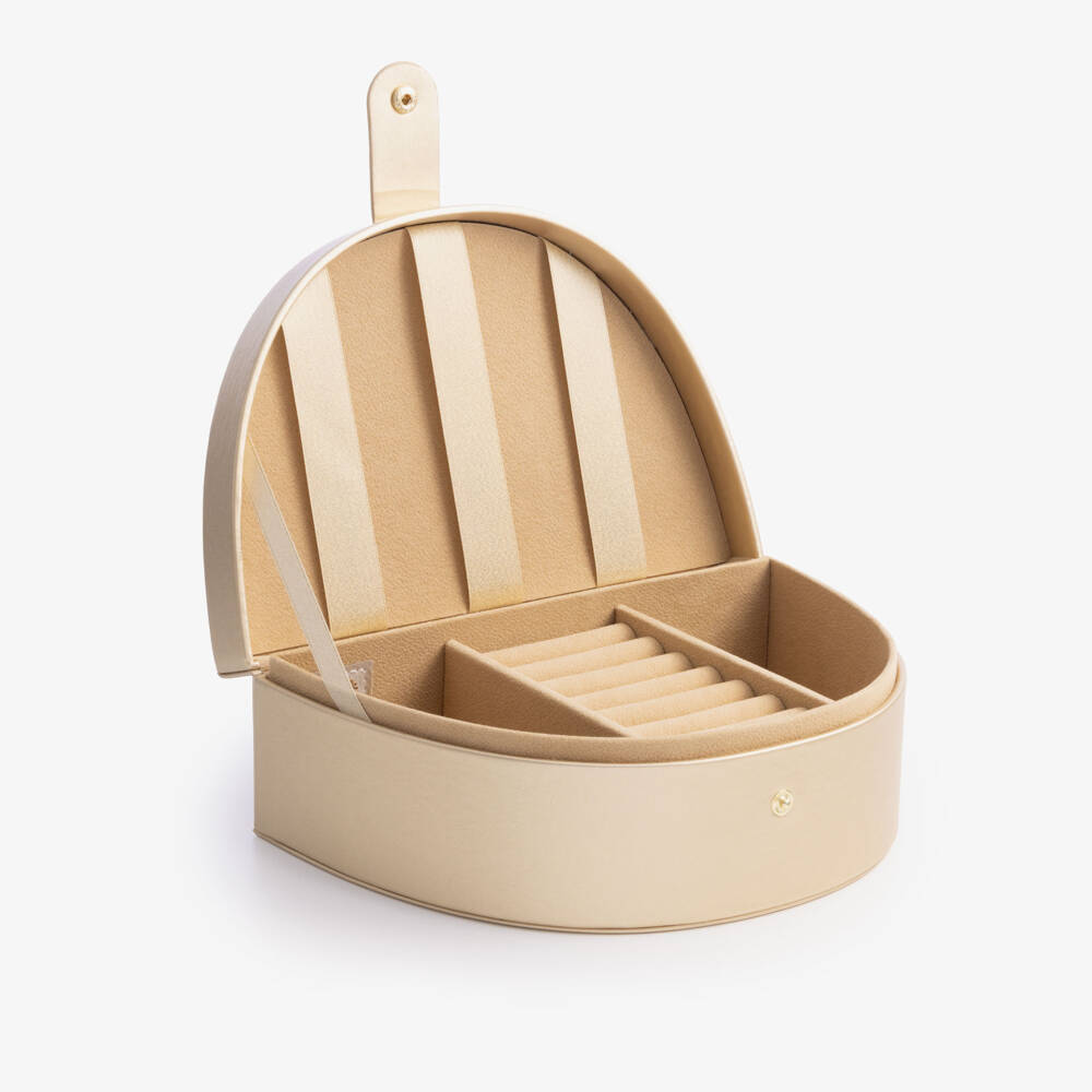 Mimi & Lula-Girls Gold Rainbow Jewellery Box (21cm) | Childrensalon