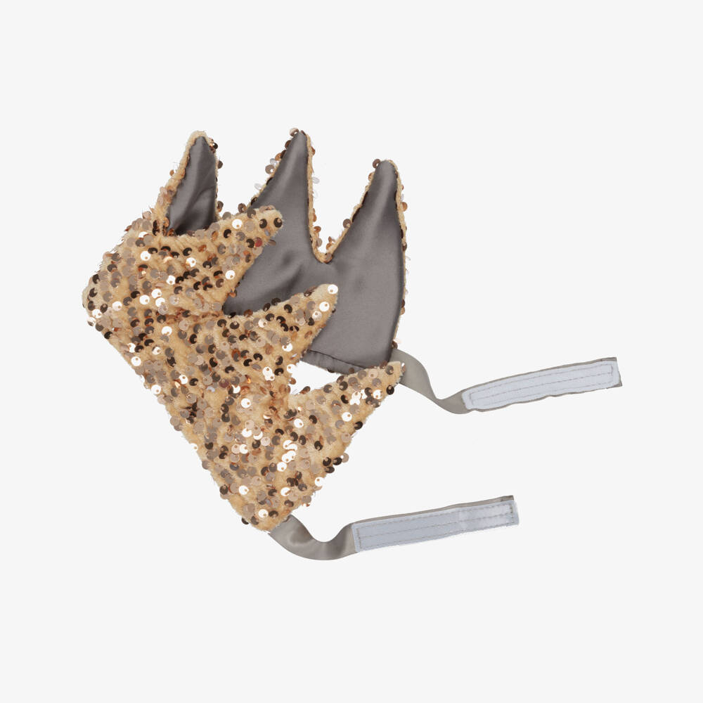 Mimi & Lula-Girls Gold Sequin Embellished Crown | Childrensalon