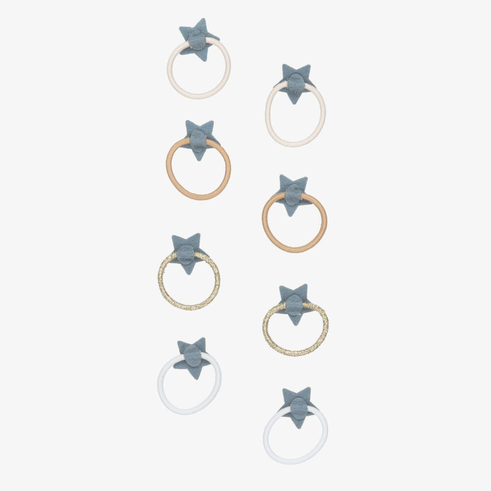 Mimi & Lula-Girls Gold Star Hair Elastics (8 Pack) | Childrensalon