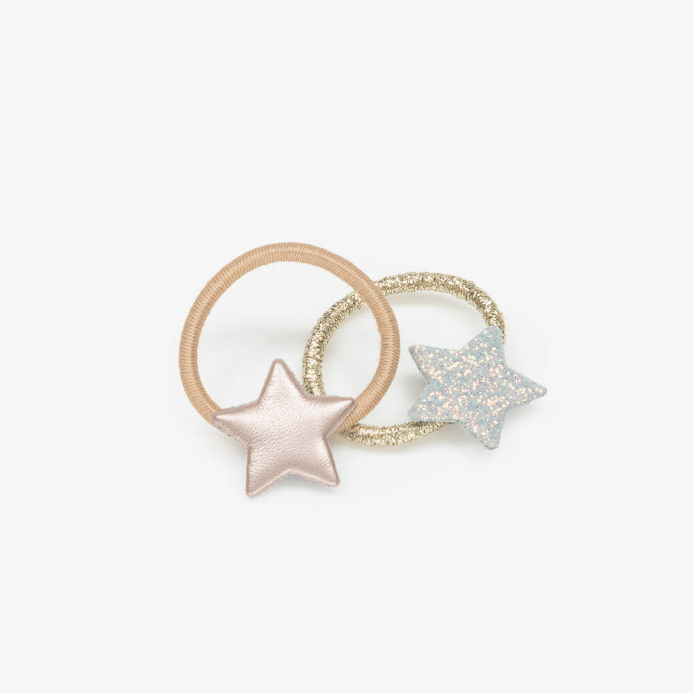Mimi & Lula-Girls Gold Star Hair Elastics (8 Pack) | Childrensalon