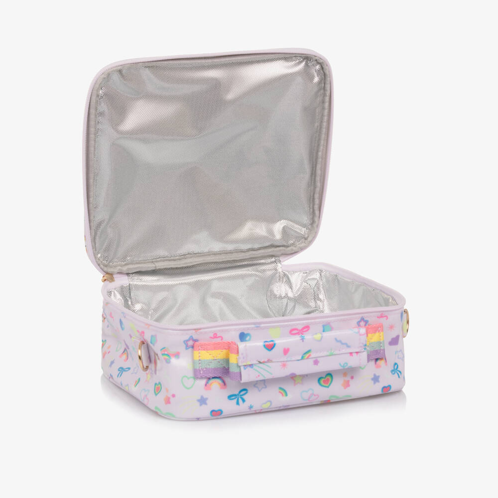 Mimi & Lula-Girls Lilac Purple Unicorn Print Lunch Bag (23cm) | Childrensalon