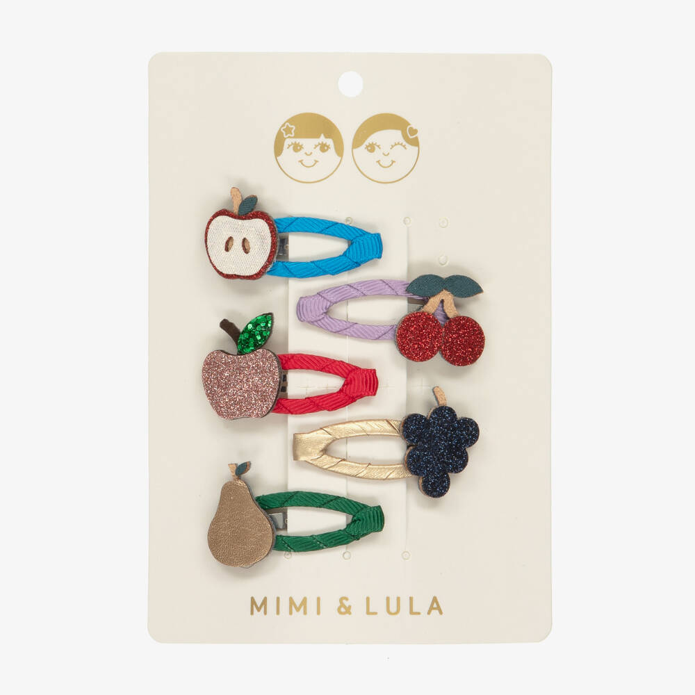 Mimi & Lula-مشابك شعر بتصميم فواكه ملونة للبنات (عدد 5) | Childrensalon
