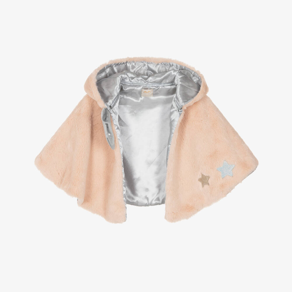 Mimi & Lula-Плащ единорога из кремового искусственного меха для девочек | Childrensalon