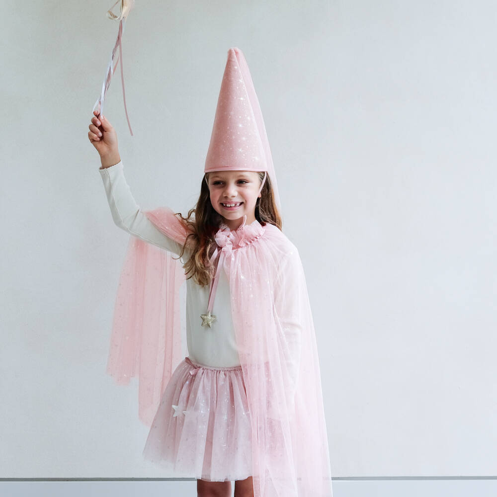 Mimi & Lula-Кейп розовый из тюля с мерцающими звёздами для девочек | Childrensalon