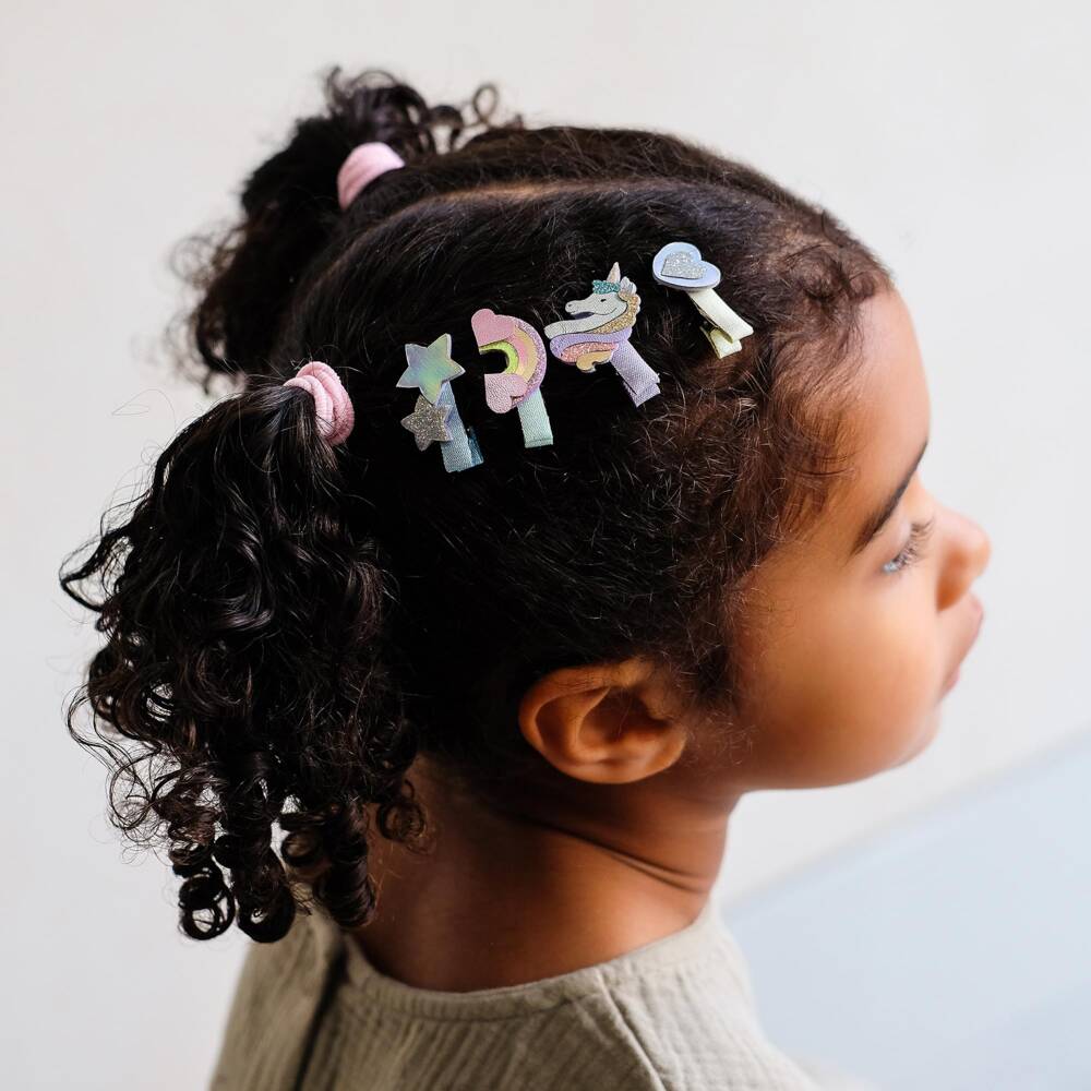 Mimi & Lula-Girls Pastel Coloured Unicorn Mini Hair Clips (8 Pack) | Childrensalon