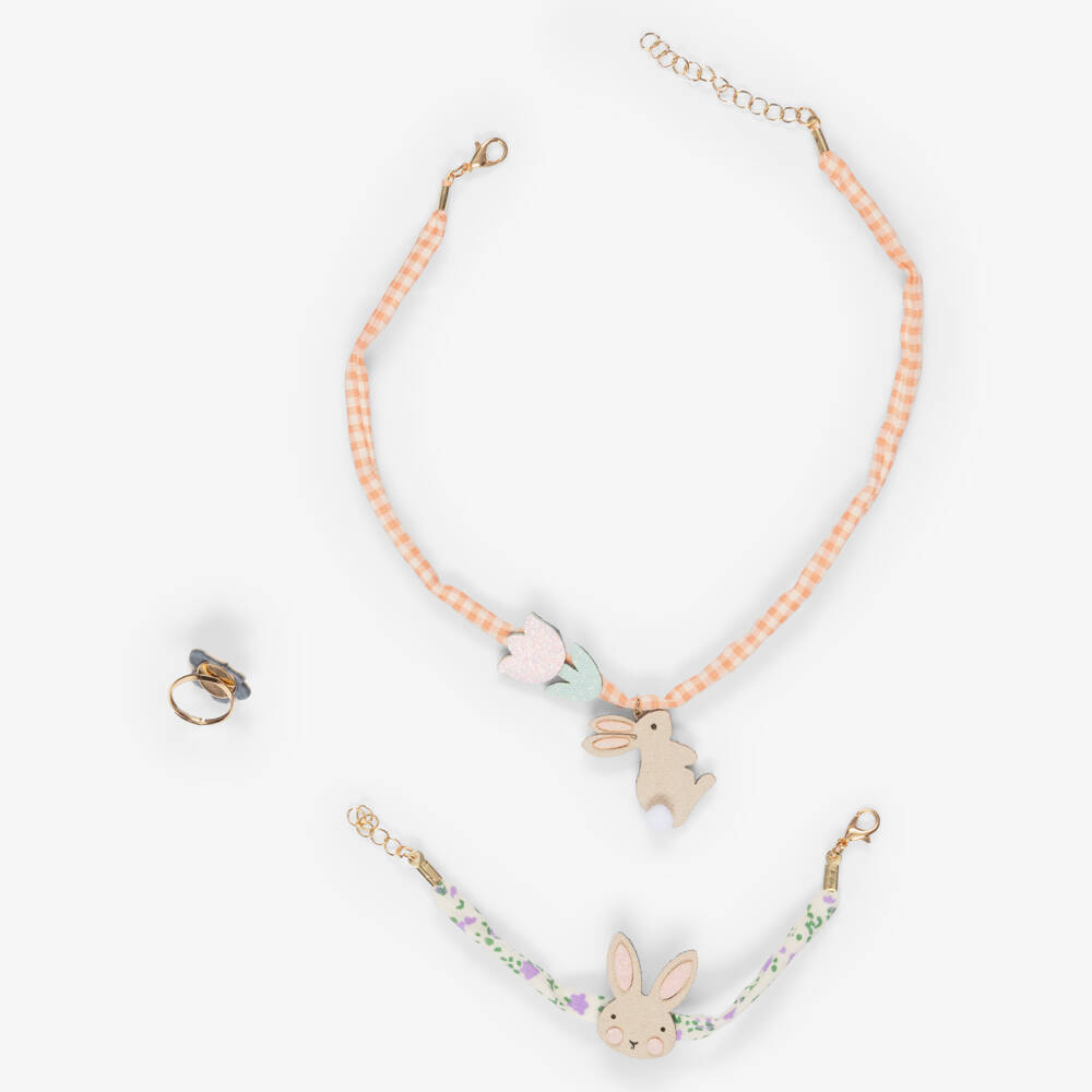 Mimi & Lula-Girls Pink Bunny Themed Jewellery Set | Childrensalon