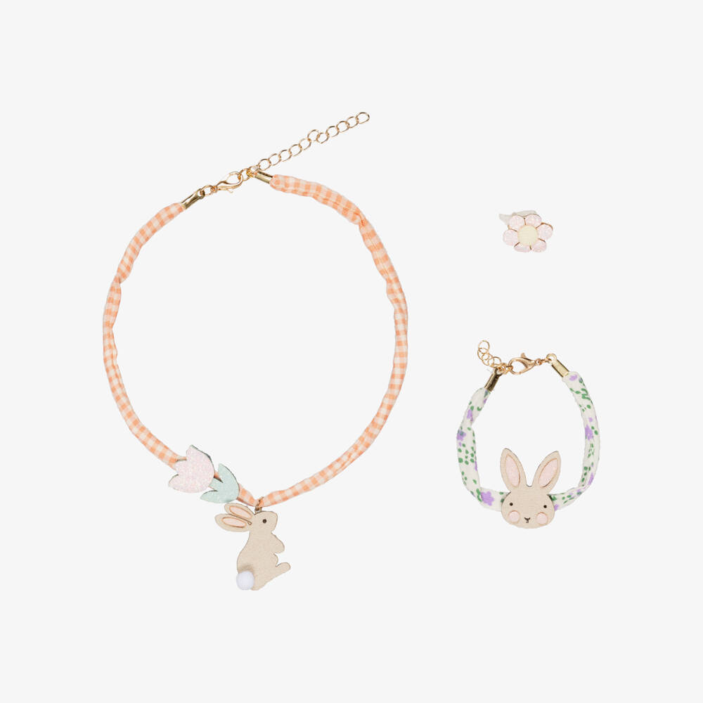 Mimi & Lula-Girls Pink Bunny Themed Jewellery Set | Childrensalon