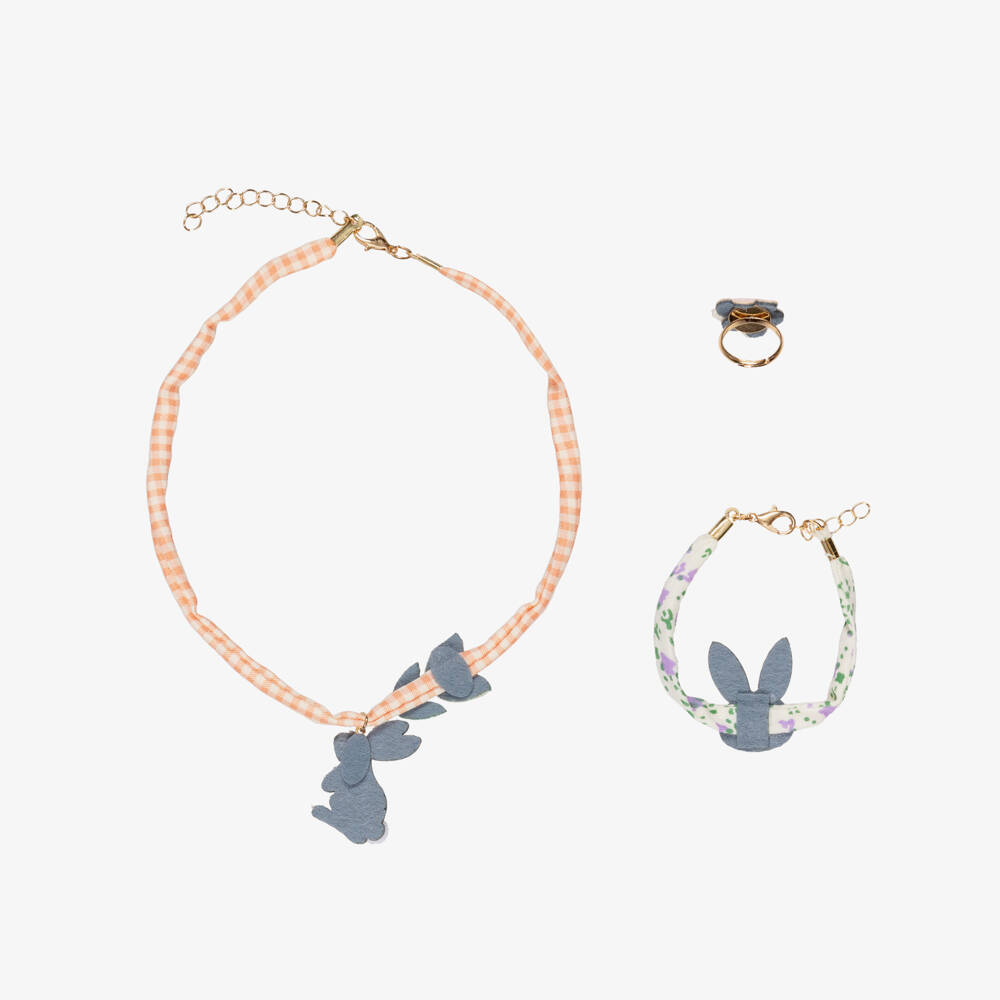 Mimi & Lula-Girls Pink Bunny Themed Jewellery Set | Childrensalon