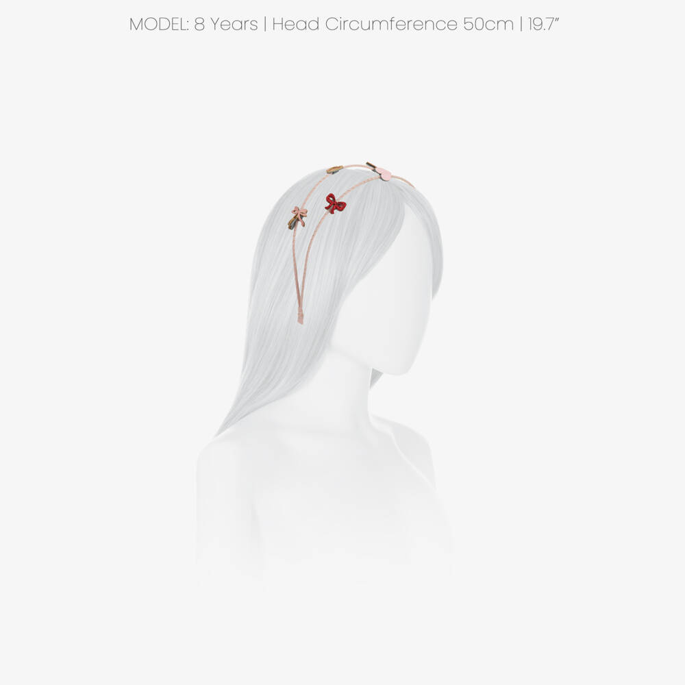 Mimi & Lula-Girls Pink Cherries Double Hairband | Childrensalon
