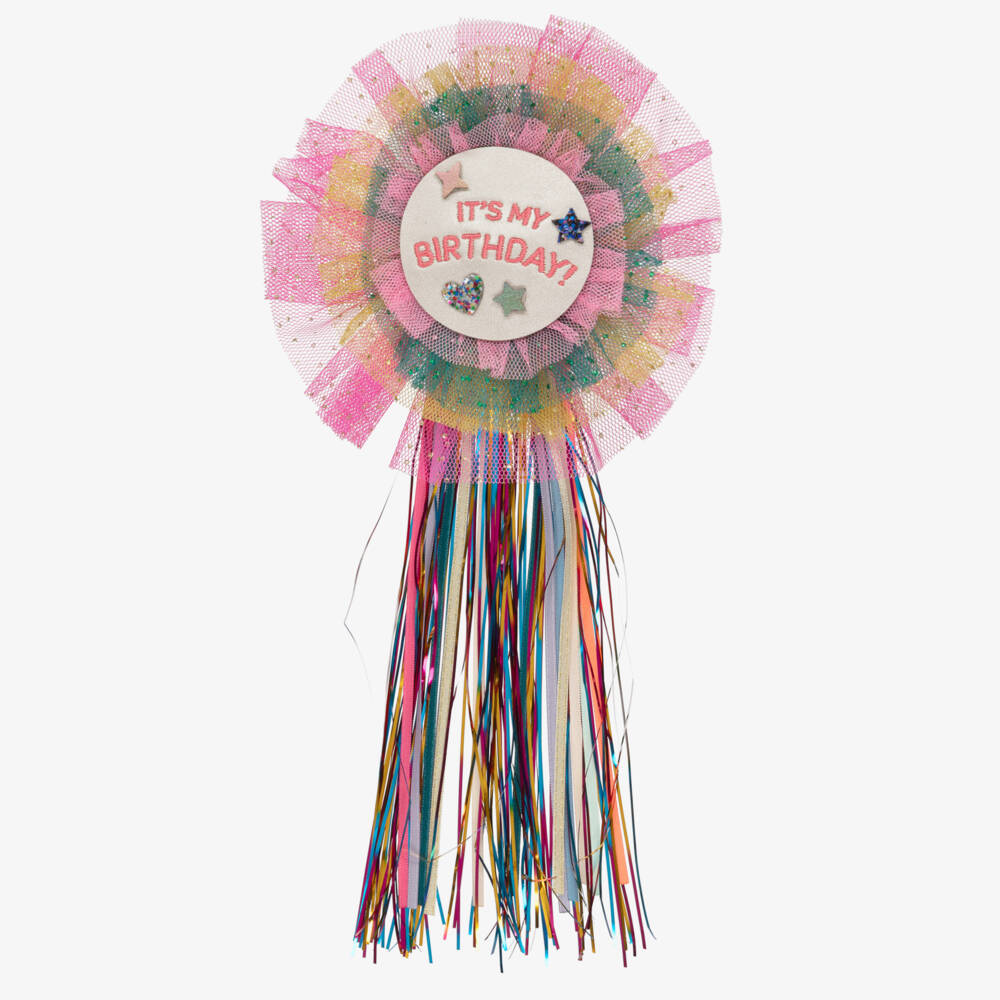 Mimi & Lula-Girls Pink Diva Wow Birthday Badge (13cm) | Childrensalon
