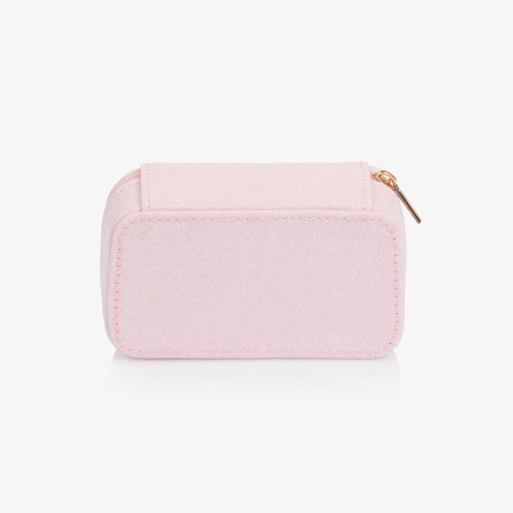 Mimi & Lula-Girls Pink Embroidered Hearts Jewellery Box (11cm) | Childrensalon