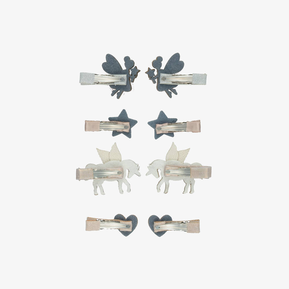 Mimi & Lula-Girls Pink Fairy & Unicorn Mini Hair Clips (8 Pack) | Childrensalon