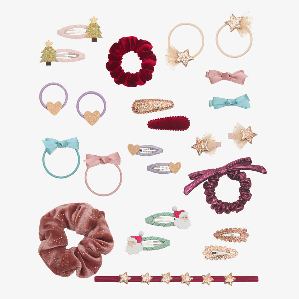 Mimi & Lula-Girls Pink Hair Accessories Advent Calendar (27cm) | Childrensalon