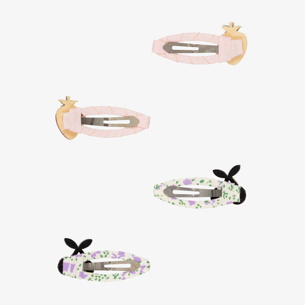 Mimi & Lula-مشابك شعر بطبعة فواكه صيفية للبنات (4 قطع) | Childrensalon