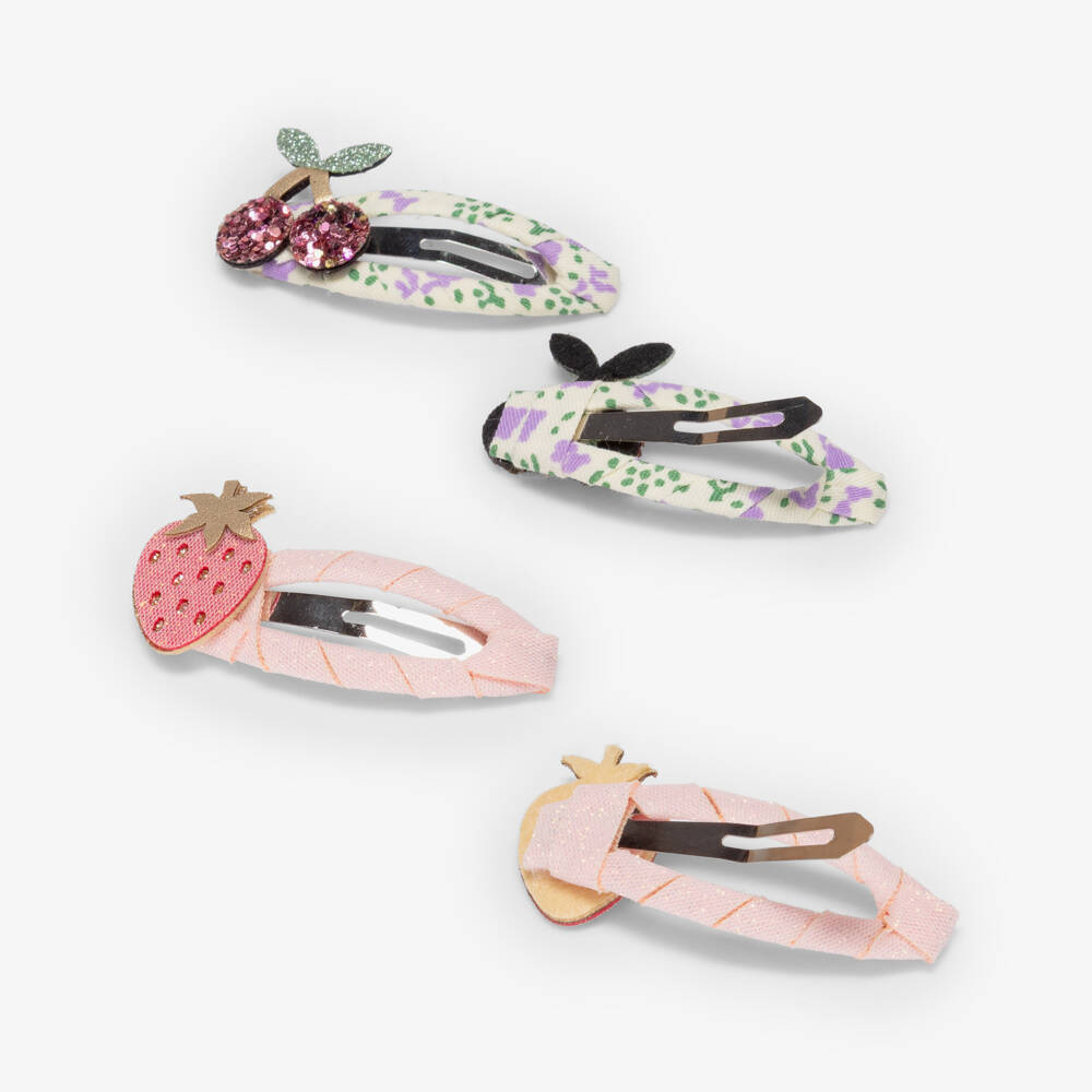 Mimi & Lula-مشابك شعر بطبعة فواكه صيفية للبنات (4 قطع) | Childrensalon