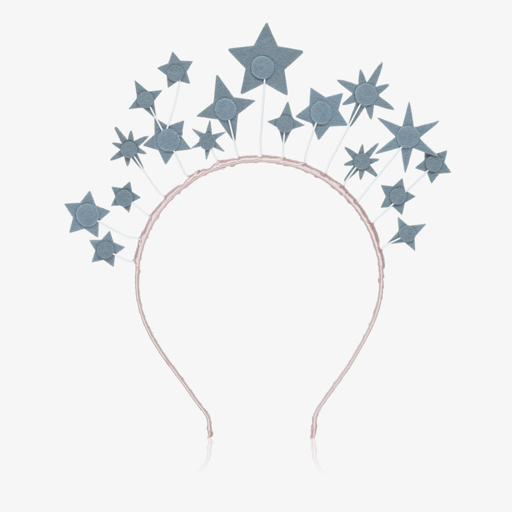 Mimi & Lula-Girls Pink Star Embellished Hairband | Childrensalon