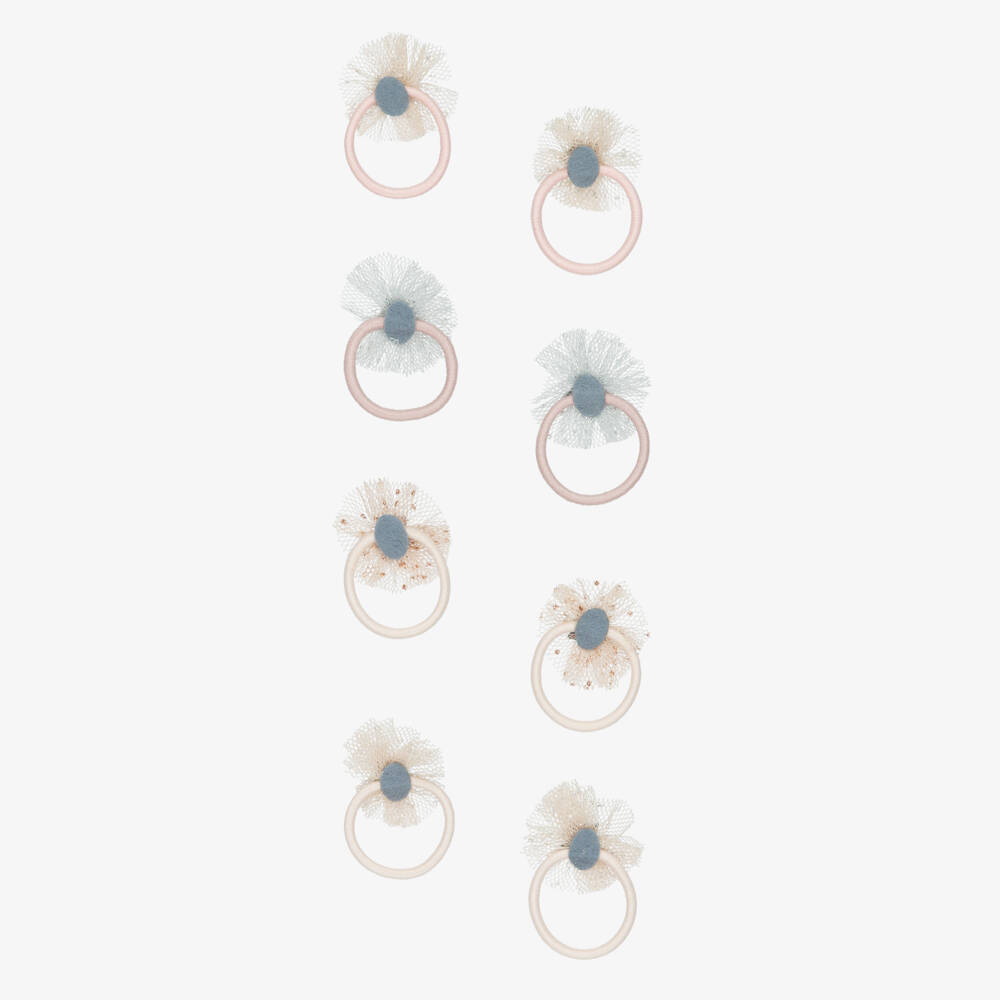 Mimi & Lula-Girls Pink Star & Tulle Hair Elastics (8 Pack) | Childrensalon