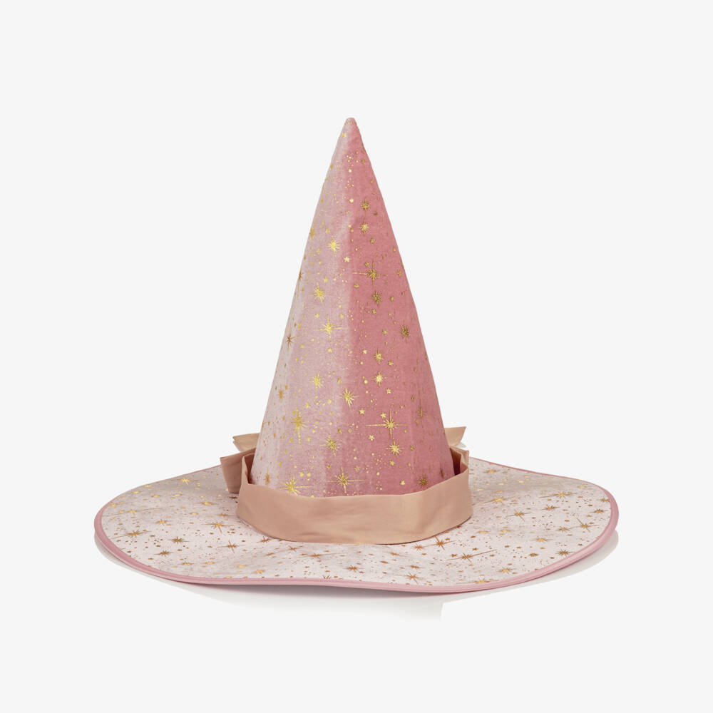 Mimi & Lula-Girls Pink Velvet Elspeth Witch Hat | Childrensalon