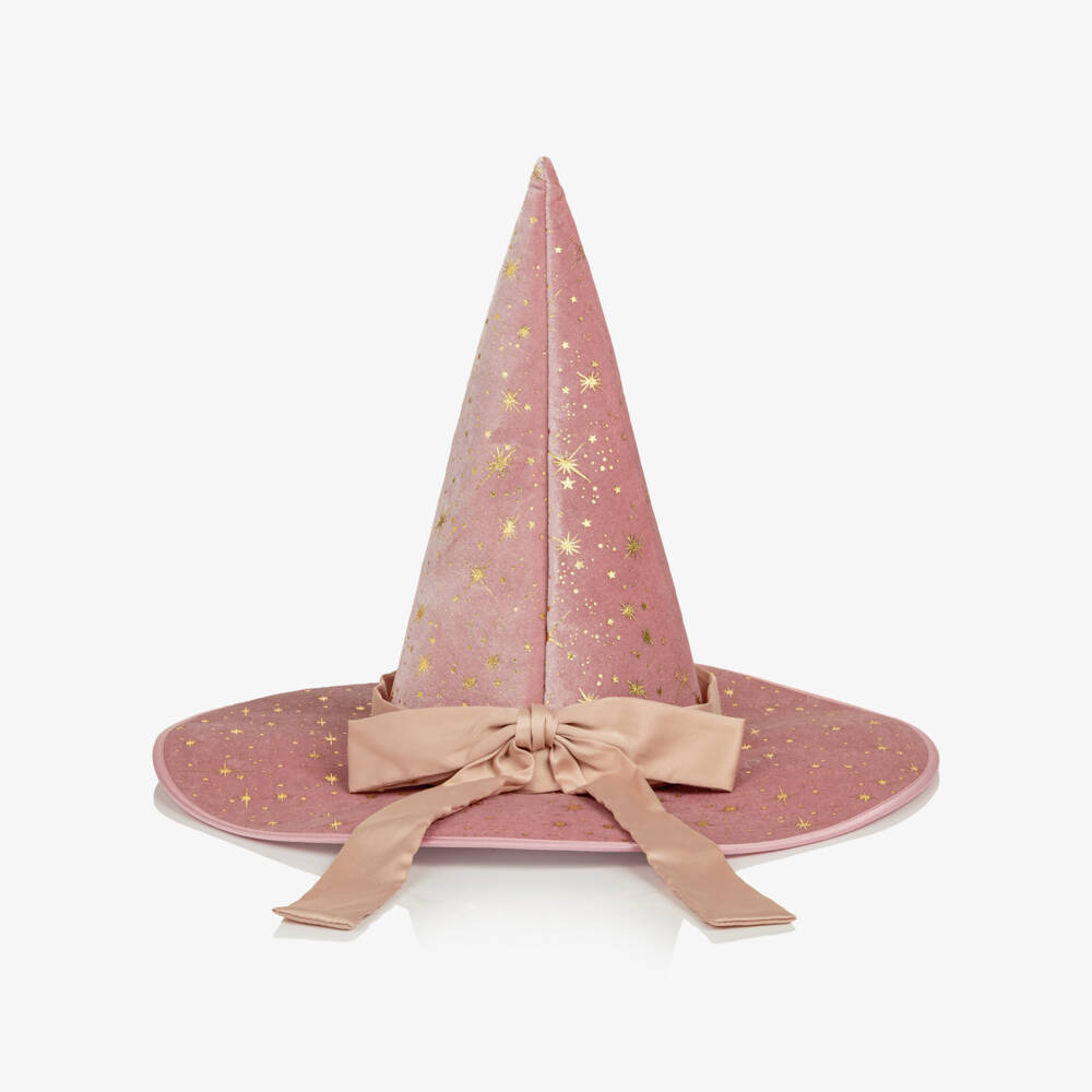 Mimi & Lula-Girls Pink Velvet Elspeth Witch Hat | Childrensalon
