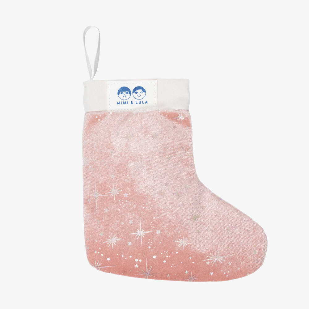 Mimi & Lula-Girls Pink Velvet Hair Accessories Filled Gift Stocking | Childrensalon
